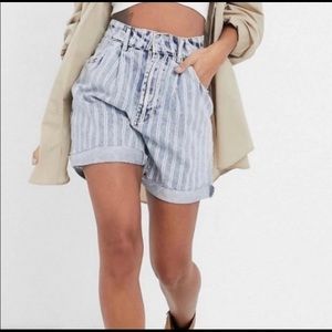 Free People Dogtown Cut Off / Indigo Stripe Size 29